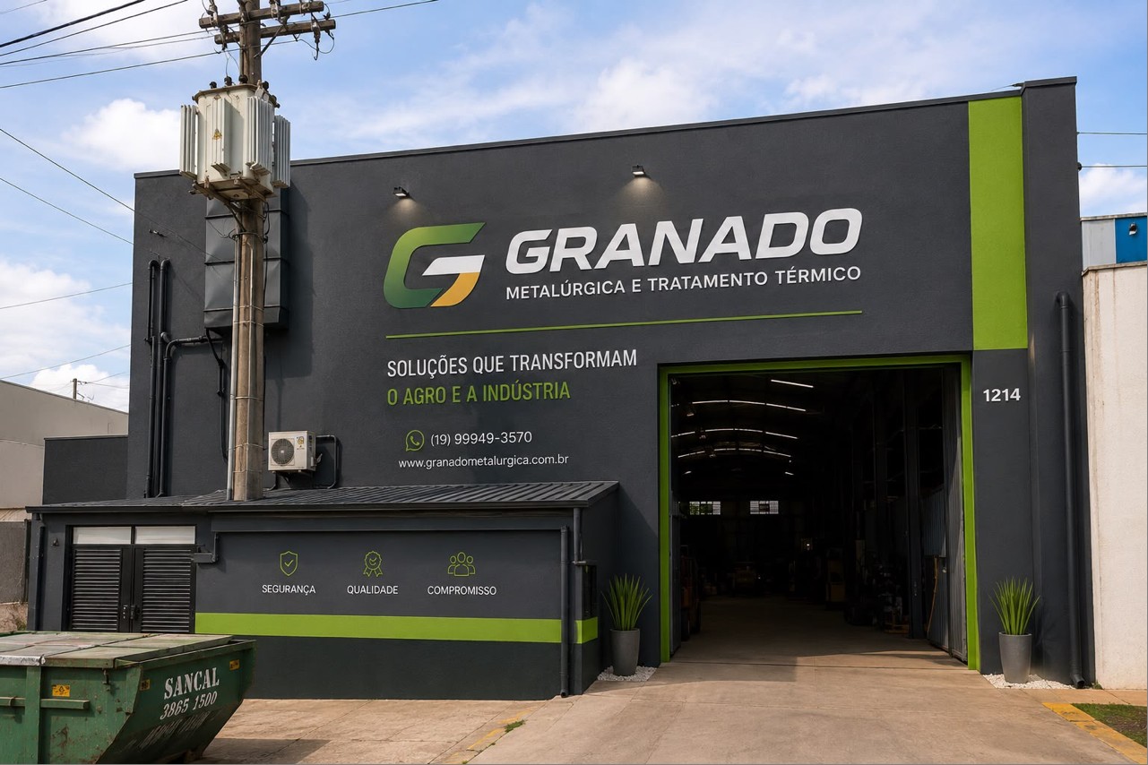 Fachada e instalações da Granado Metalúrgica em Itapira-SP